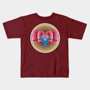 Diamond split head illuminate eye Kids T-Shirt